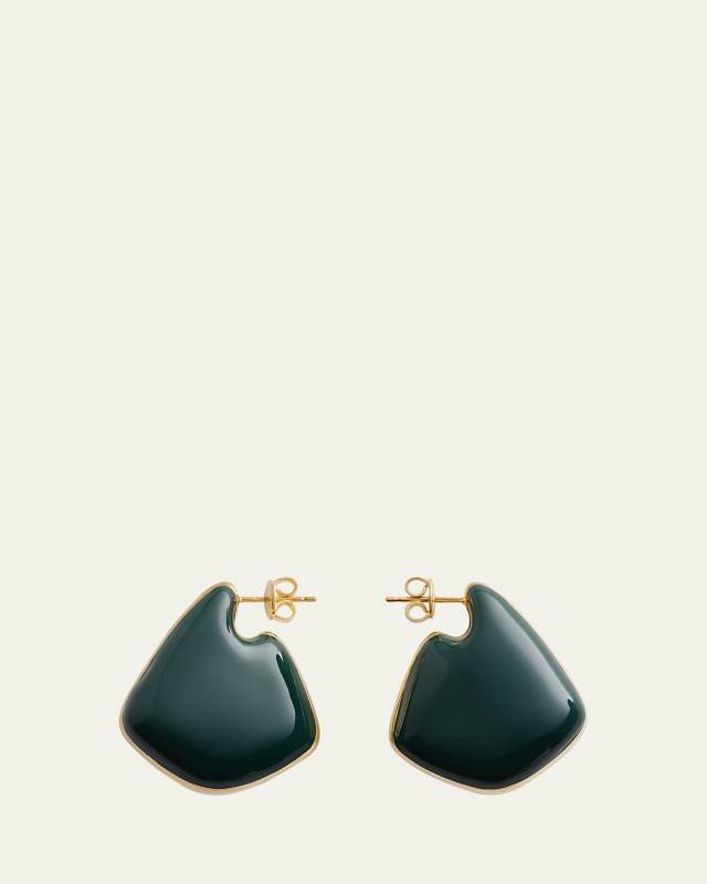 Small Fin Enamel Earrings